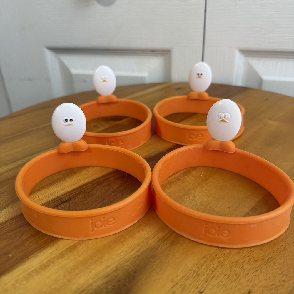 Joie Roundy Silicone Egg Rings Molds Set Of 4 Kitchen Cooking Gadgets